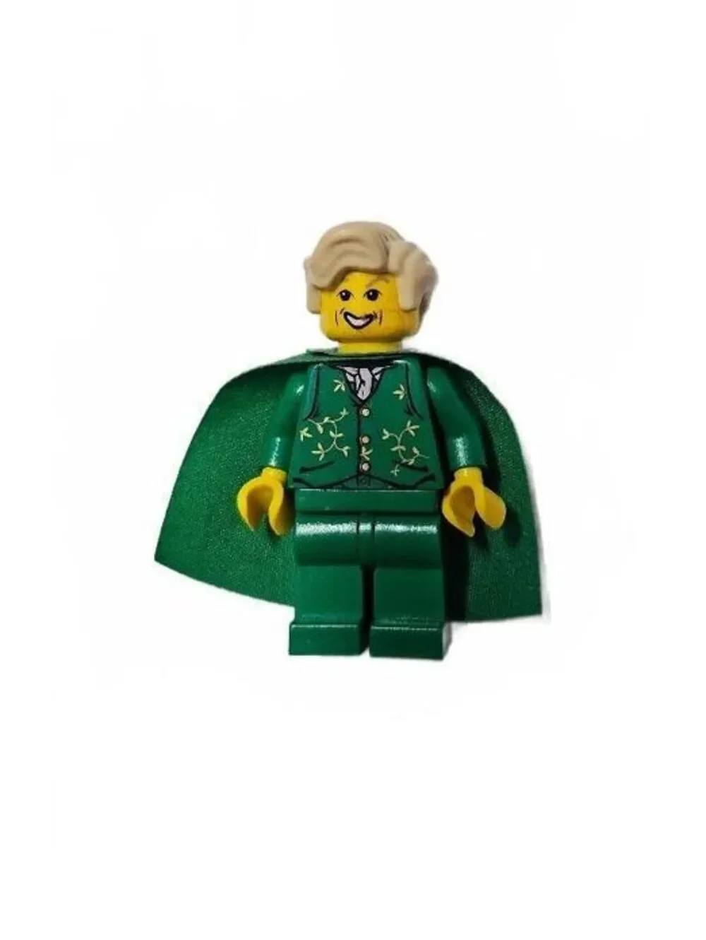 LEGO Minifigure Green Cape Wizard Figure – Gold Detail – Authentic – Read